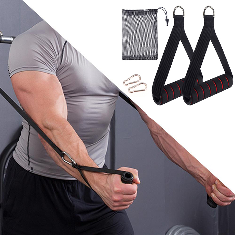 D Ring Strap - 1Set Pegangan Gym Logam D-Ring untuk