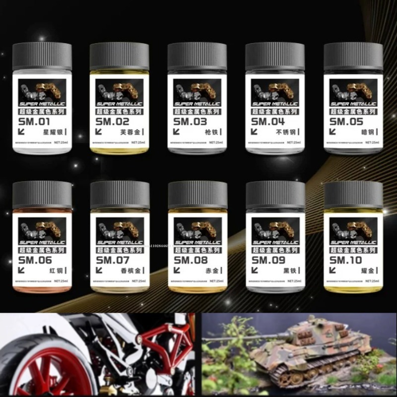 Metallic Spray Paint - SM01-SM18 Seri Warna Super Metalik Cat