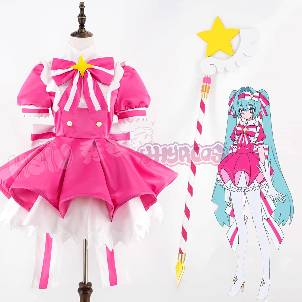 Cosplay Prop Diy - MMiku Retry Kostum Cosplay Wig Gaun