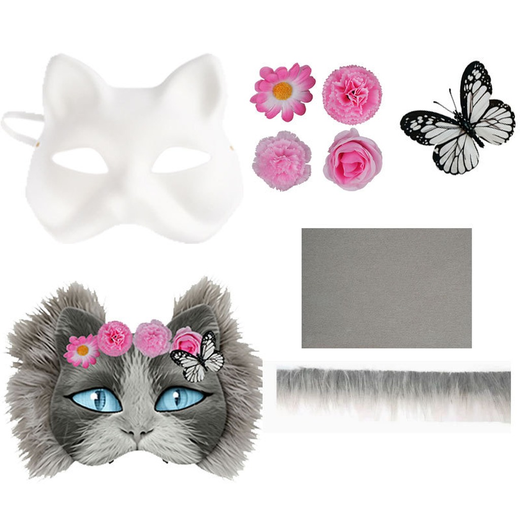 Topeng dengan Set Lukisan DIY  - Cosplay Prop Painting ulasan dan harga