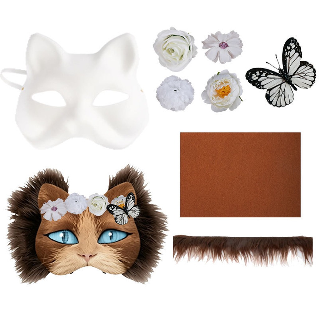 Topeng dengan Set Lukisan DIY  - Cosplay Prop Painting ulasan dan harga