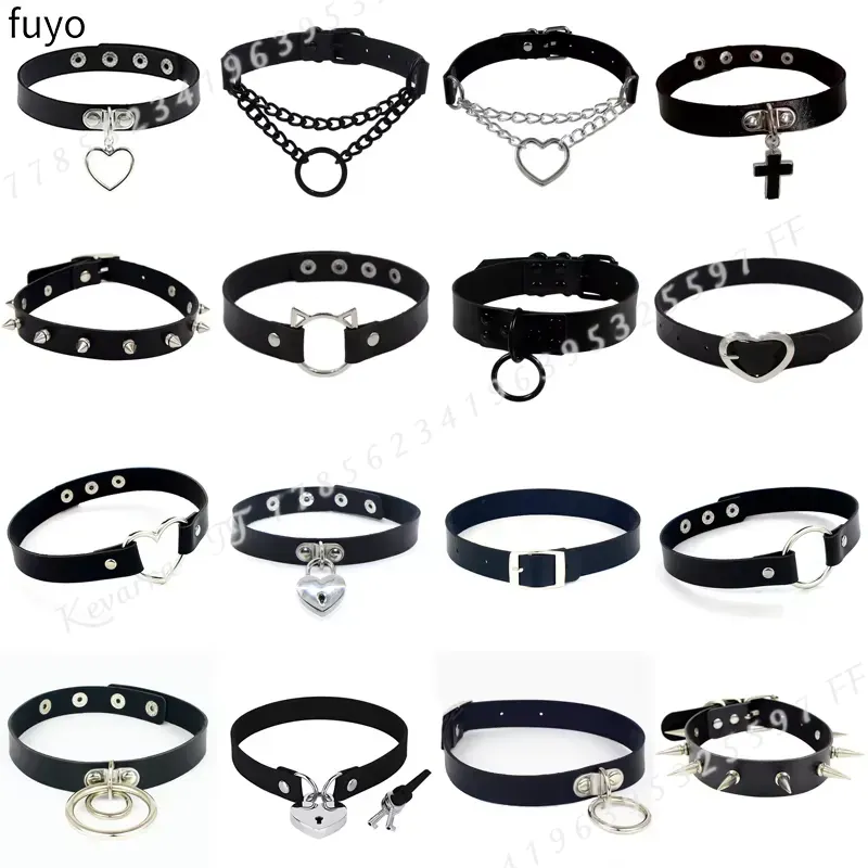 Kalung Choker Kulit Punk Seksi - Magnetic Clasp Cosplay ulasan dan harga