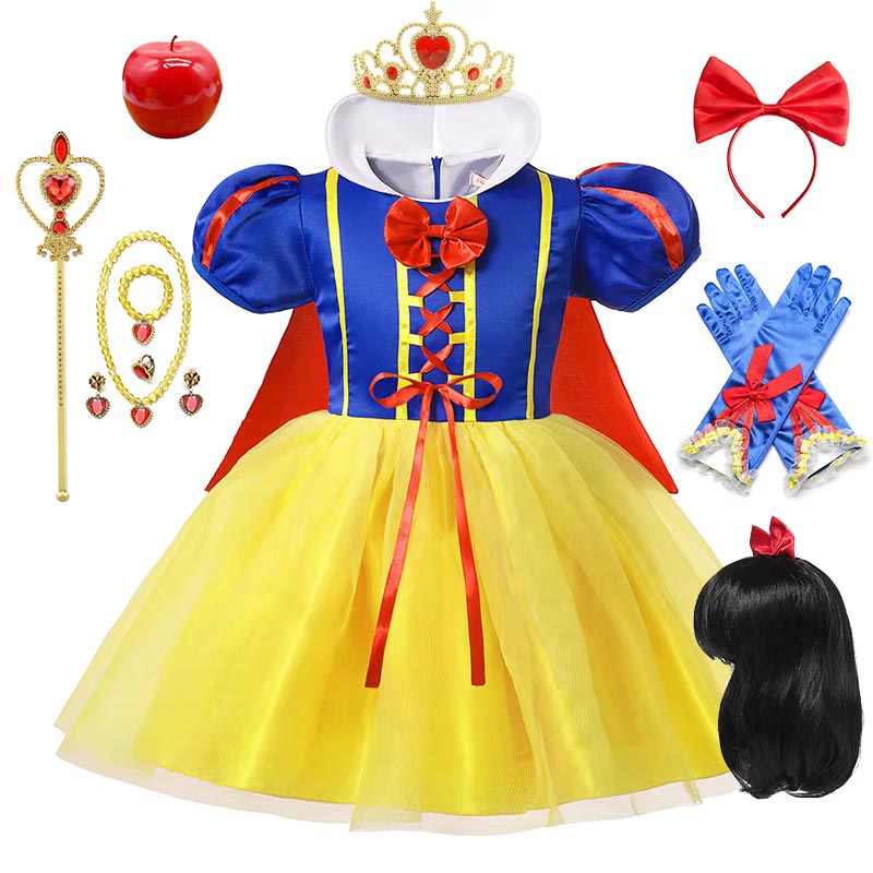 Gaun Putri Salju Putih Kostum  - Cosplay Prop Bow ulasan dan harga
