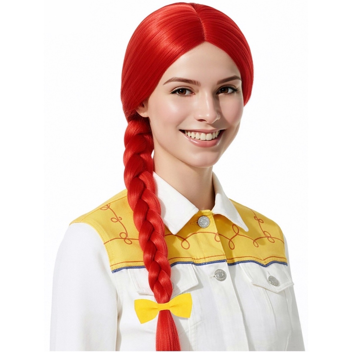 Wig Lurus Panjang 61cm Merah T - Cosplay Prop Bow ulasan dan harga